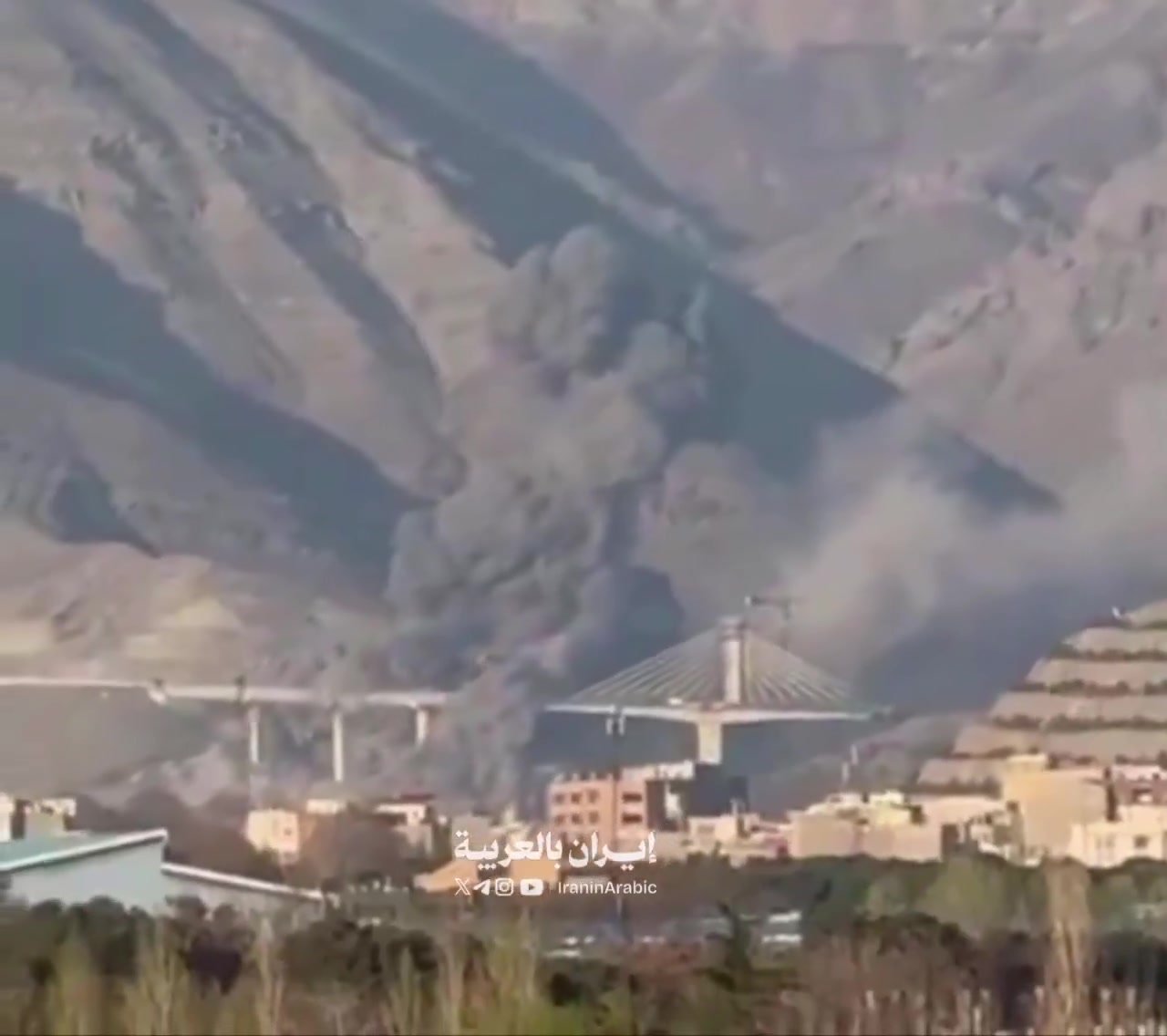 An Israeli-American airstrike destroyed B1 bridge that connects Tehran and Karag Iran