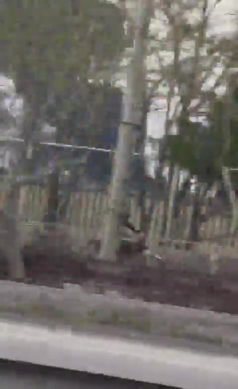 Fire and a thick plume of black smoke are seen near Mashhad International Airport in north-east Iran following reported strikes today. Mashhad airport is home to the Shekari 14 air base of Iran's air force