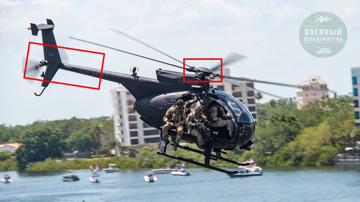 The wreckage of a U.S. MH-6 Little Bird helicopter was spotted next to the remains of HC-130J Combat King II rescue aircraft that were destroyed by U.S. airstrikes in Iran to prevent them from falling into IRGC hands