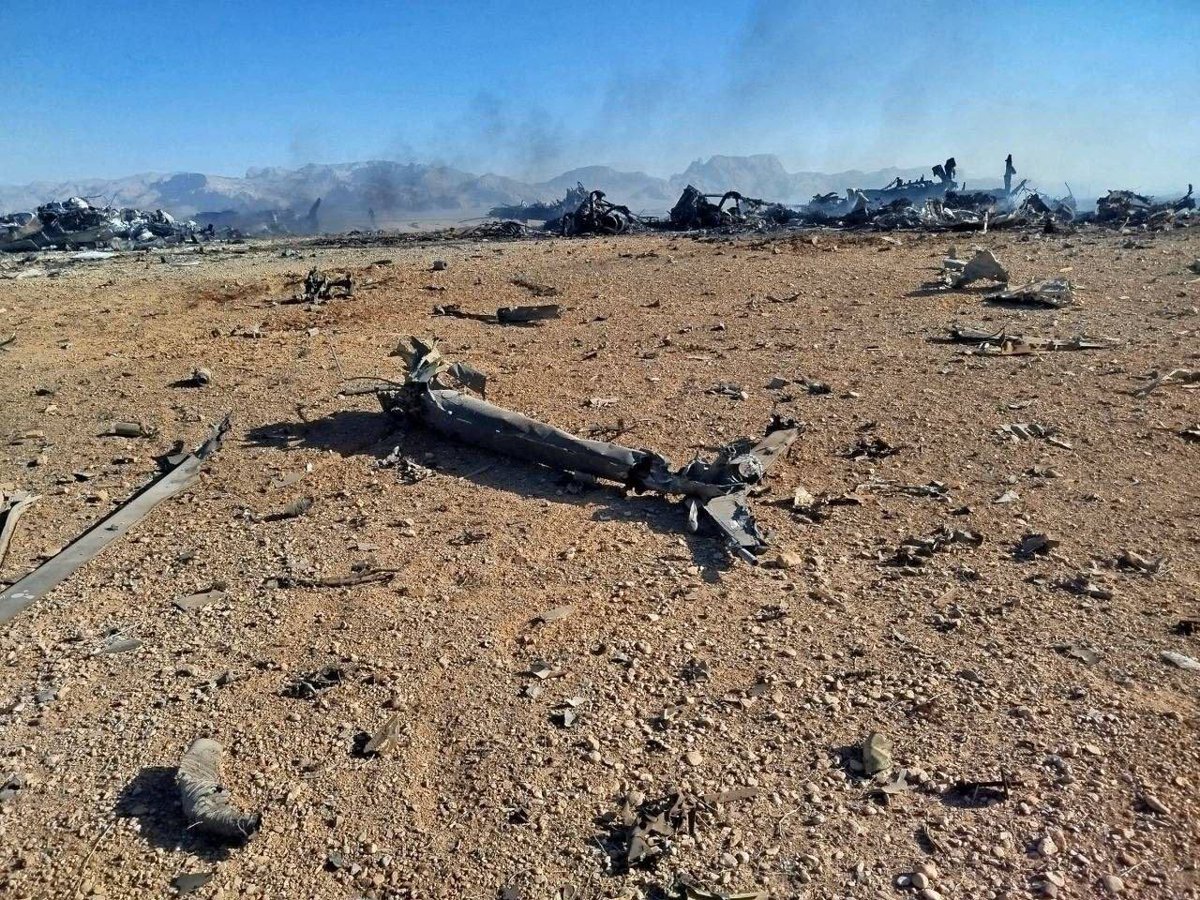 Iran’s state television report from the site of the wreckage of a U.S. aircraft and mentioning only two C-130s is destroyed. The reporter says this is the Parzan area in southern Isfahan