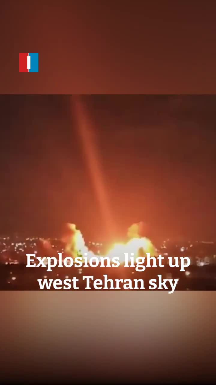 Powerful explosions lit up the sky over western Tehran early Monday, following Israeli and US airstrikes, according to videos received by Iran International. Residents reported the blasts occurred near Mehrabad Airport