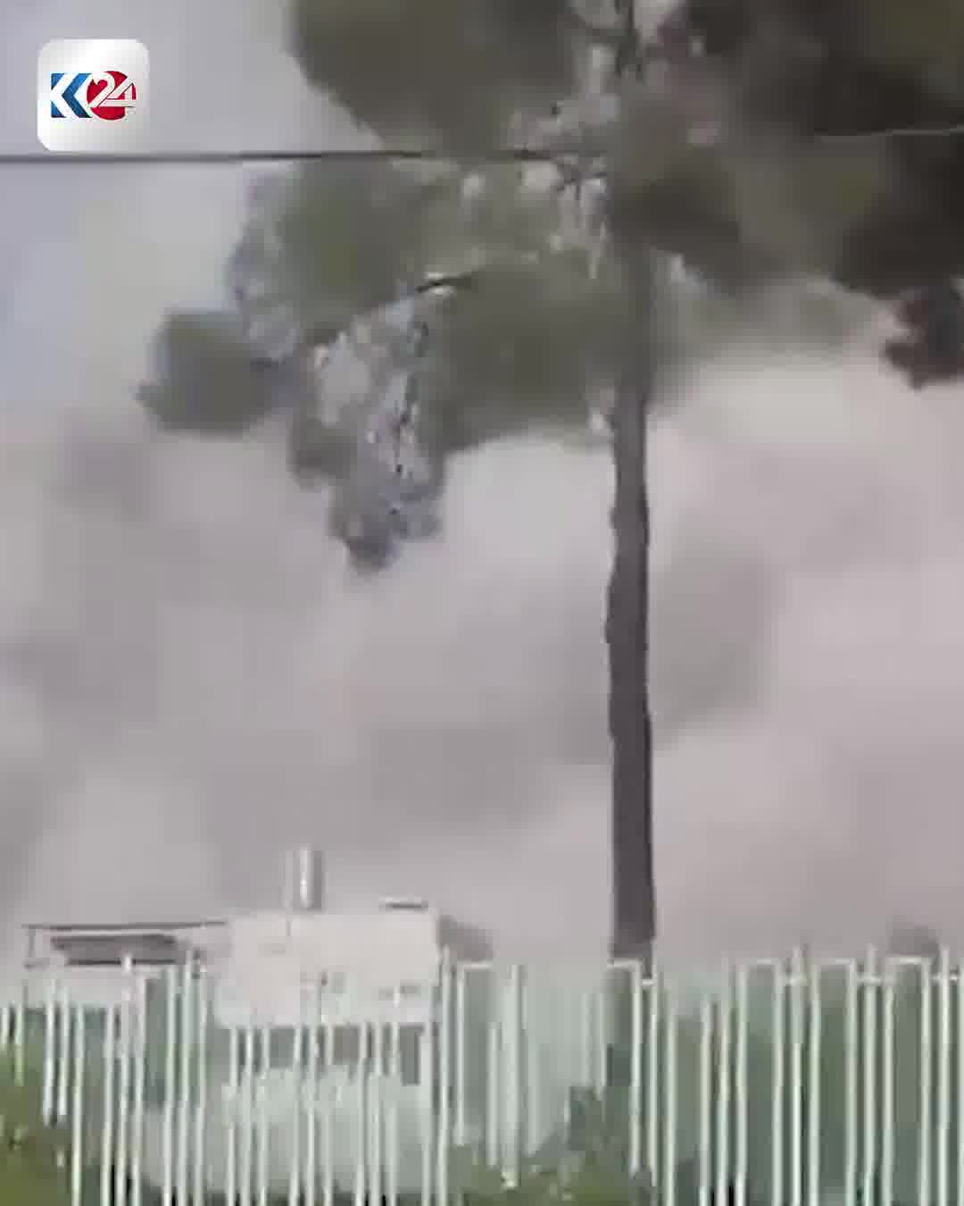 Footage shows a series of massive explosions in Shiraz following Israeli airstrikes, with thick black and white smoke rising into the sky over the city