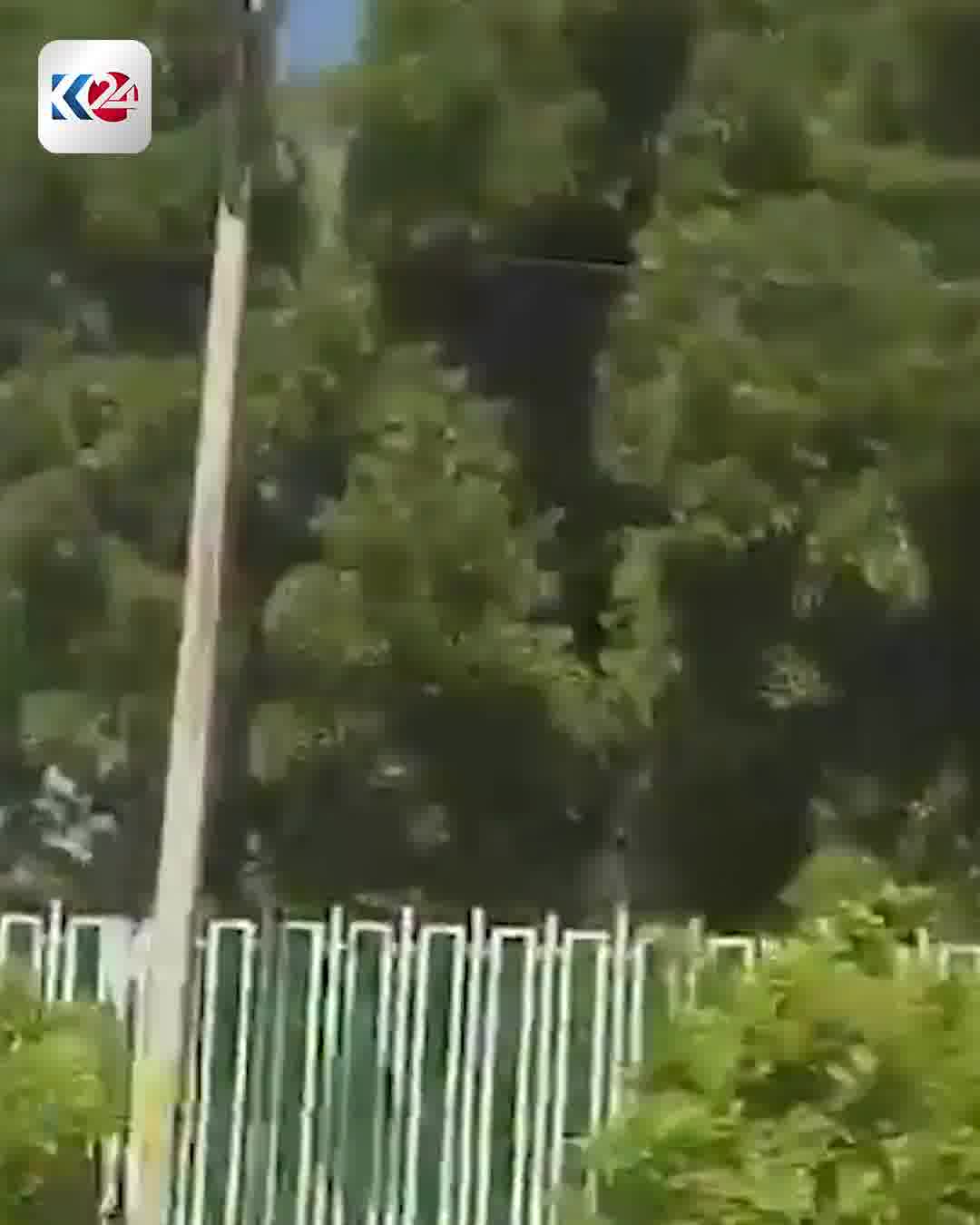 Footage shows a series of massive explosions in Shiraz following Israeli airstrikes, with thick black and white smoke rising into the sky over the city