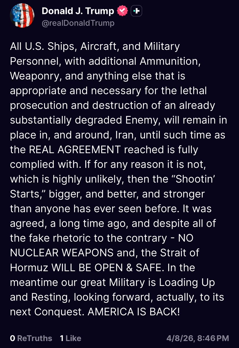 Trump, posting about US troops remaining around Iran, says the U.S. military is looking forward to its next conquest”