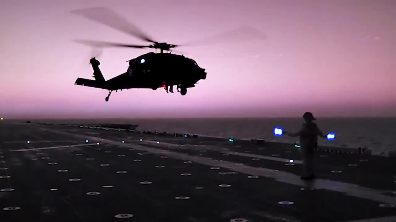 U.S. Central Command (CENTCOM) has published video showing U.S. Marines with the 31st Marine Expeditionary Unit (MEU) boarding the M/V Blue Star 3, which was suspected of attempting to violate the U.S. naval blockade of Iran. Following the boarding, U.S. forces determined the ship's itinerary would not include an Iranian port call and released the ship