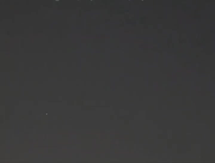 Air defense activity seen over Bahrain’s capital of Manama during tonight’s retaliatory ballistic missile attack by Iran