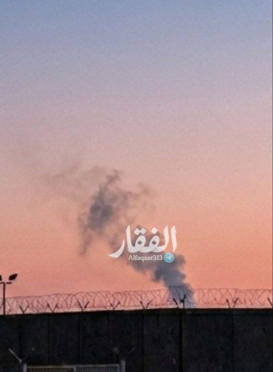 An image allegedly shows a plume of smoke rising from U.S. Naval Support Activity Bahrain after the Iranian ballistic missile strikes. The base hosts the U.S. Navy’s 5th Fleet Headquarters