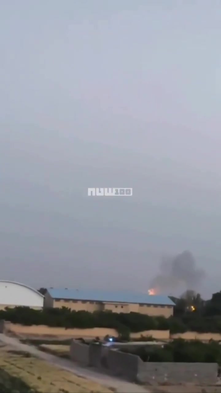 Smoke billows from the reported site of an Israeli strike in Isfahan, Iran