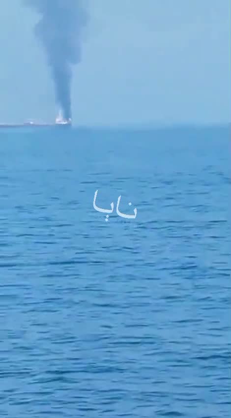Footage circulating online shows the oil tanker that reported a fire on board at the port of Shinas in Oman.