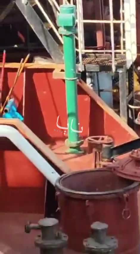 Footage circulating online shows the oil tanker that reported a fire on board at the port of Shinas in Oman.
