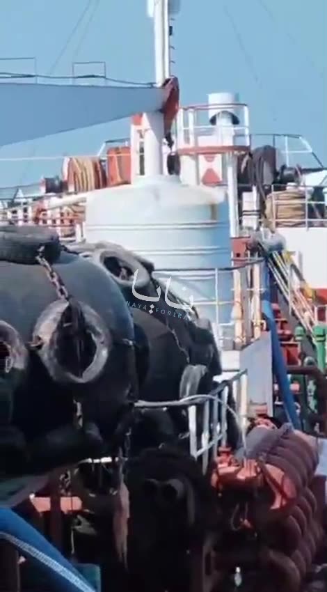 Footage circulating online shows the oil tanker that reported a fire on board at the port of Shinas in Oman.