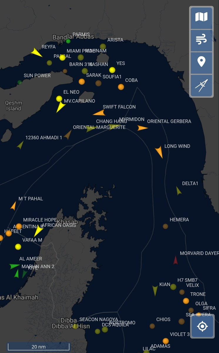 Two U.S. officials told the southern route in the Strait of Hormuz is currently still active. One U.S. official claimed most of the ships are transiting with their electronic identification off so the open source platforms don't see them. The official confirmed the Iranians try to intimidate ships on VHF radio. The second U.S. officials claimed the pace in the southern route has increased in recent days (around 50 ships transited) and the route is still open