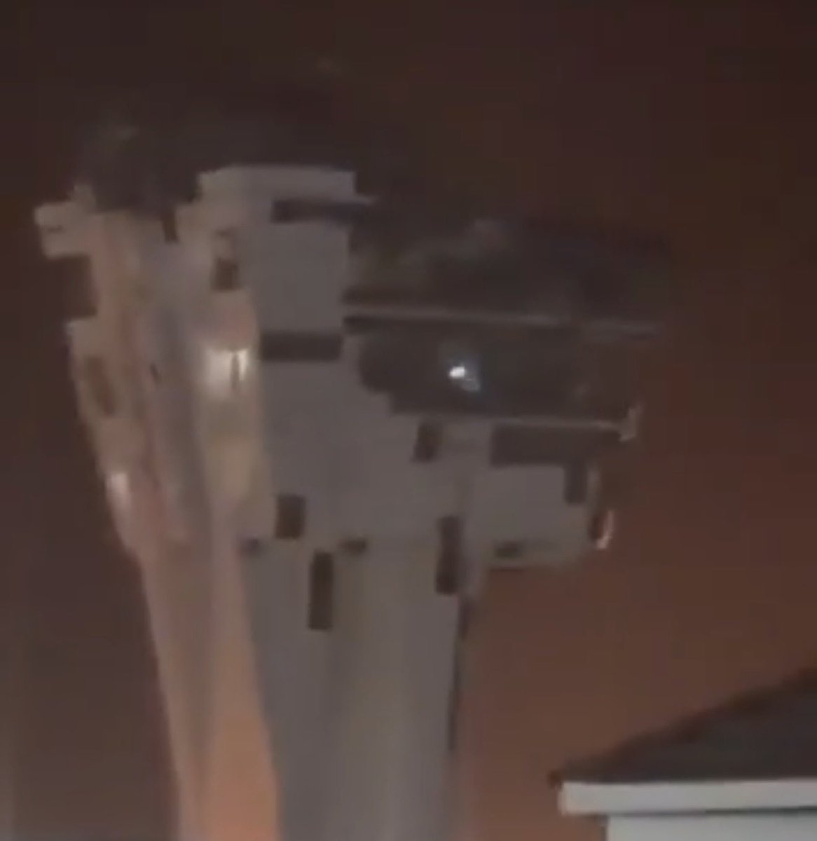 Significant damage seen to the Maritime Control Tower in Chabahar from tonight's wave of U.S. strikes against the Sistan and Baluchestan Province of Southern Iran
