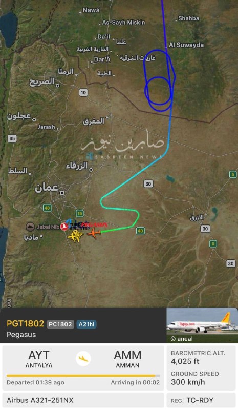 Reports indicate that flights have been suspended at Amman International Airport.