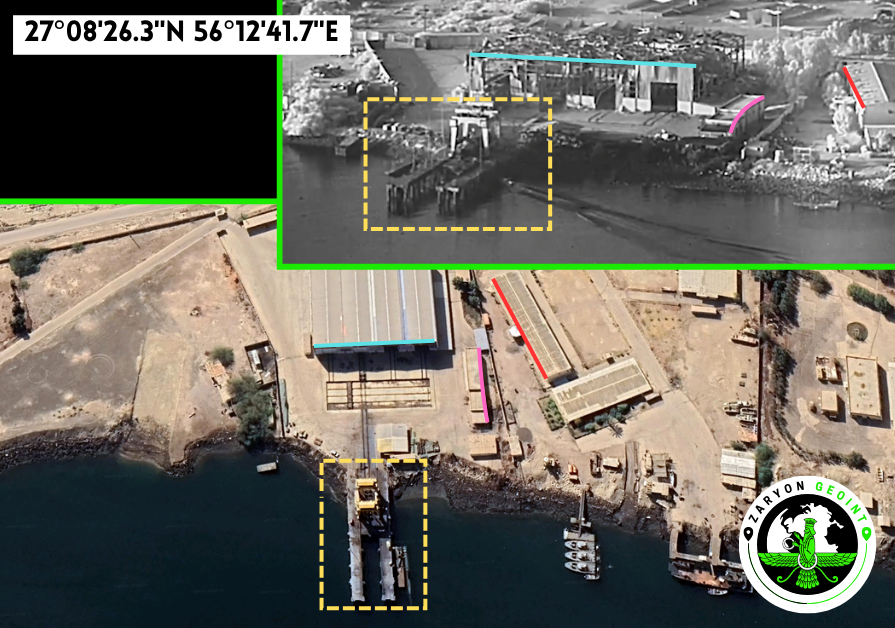 Multiple US one-way attack drones struck a submarine and ship maintenance facility in Bandar Abbas, Iran, yesterday.