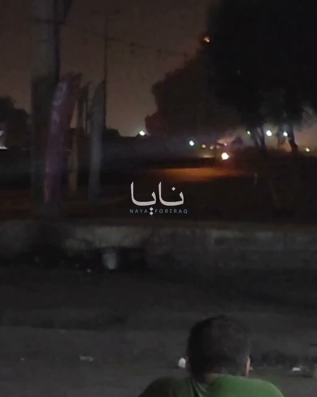 Scenes from Bandar Abbas show plumes of smoke rising into the air.