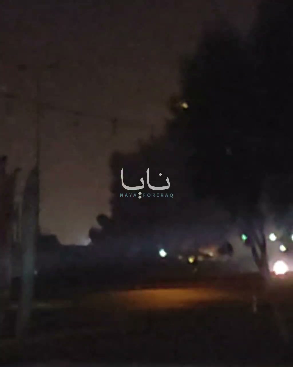 Scenes from Bandar Abbas show plumes of smoke rising into the air.