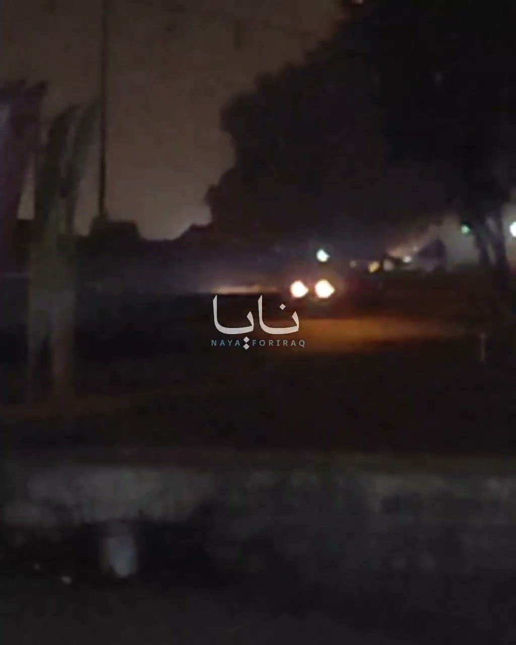 Scenes from Bandar Abbas show plumes of smoke rising into the air.