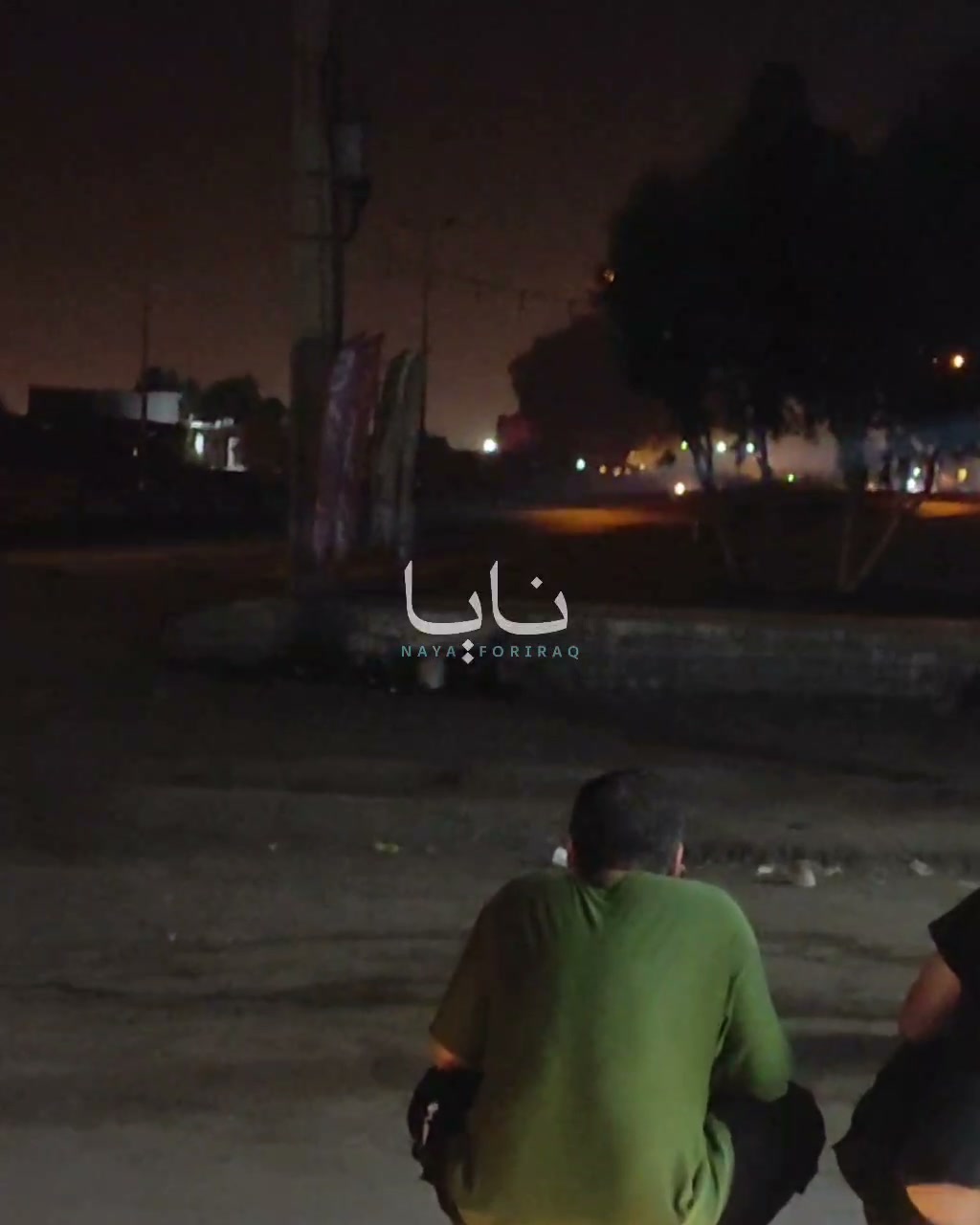 Scenes from Bandar Abbas show plumes of smoke rising into the air.