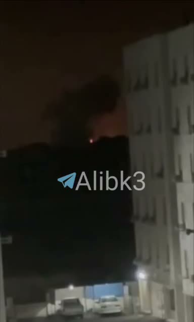 Plumes of smoke rise in Bandar Abbas, Iran