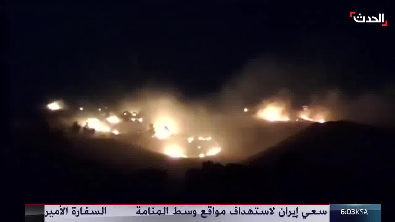 An explosion in the city of Tabriz, northwest Iran, resulting from US airstrikes