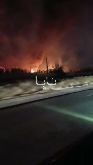 Fires in the city of Behbahan in Khuzestan province, southern Iran as result of U.S. strikes