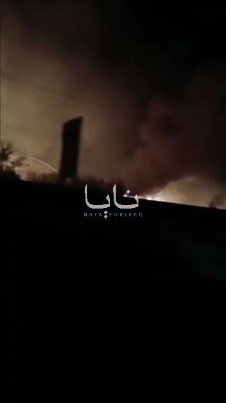 Fires in the city of Behbahan in Khuzestan province, southern Iran as result of U.S. strikes 