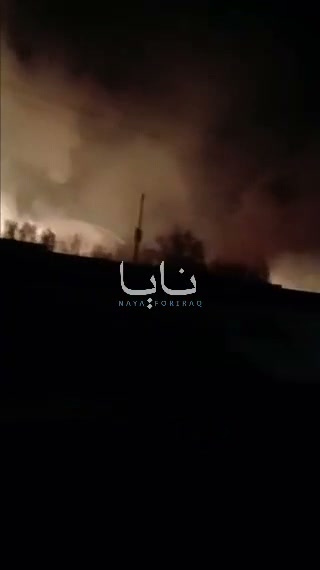 Fires in the city of Behbahan in Khuzestan province, southern Iran as result of U.S. strikes 