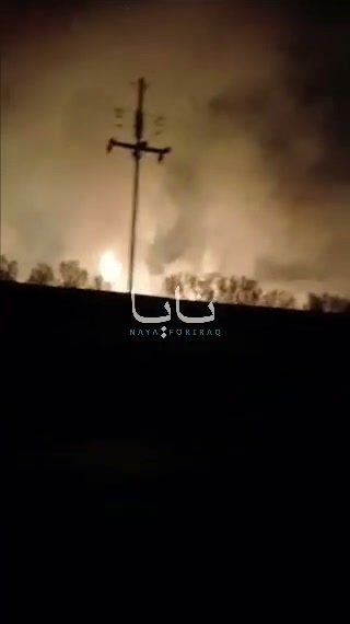 Fires in the city of Behbahan in Khuzestan province, southern Iran as result of U.S. strikes 