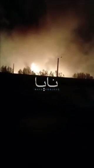Fires in the city of Behbahan in Khuzestan province, southern Iran as result of U.S. strikes 