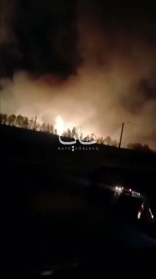 Fires in the city of Behbahan in Khuzestan province, southern Iran as result of U.S. strikes 