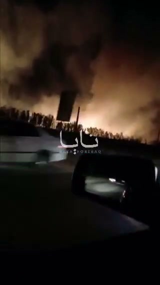 Fires in the city of Behbahan in Khuzestan province, southern Iran as result of U.S. strikes 