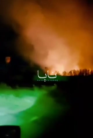 Fires in the city of Behbahan in Khuzestan province, southern Iran as result of U.S. strikes 