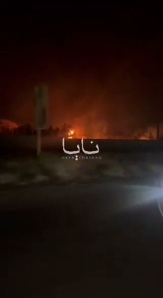 Fires in the city of Behbahan in Khuzestan province, southern Iran as result of U.S. strikes 
