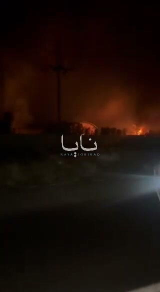 Fires in the city of Behbahan in Khuzestan province, southern Iran as result of U.S. strikes 