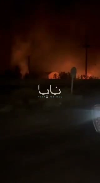Fires in the city of Behbahan in Khuzestan province, southern Iran as result of U.S. strikes 
