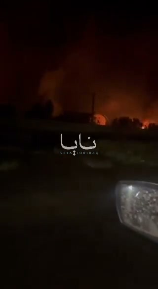 Fires in the city of Behbahan in Khuzestan province, southern Iran as result of U.S. strikes 