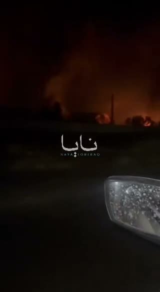 Fires in the city of Behbahan in Khuzestan province, southern Iran as result of U.S. strikes 