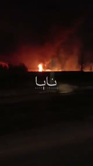 Fires in the city of Behbahan in Khuzestan province, southern Iran as result of U.S. strikes 