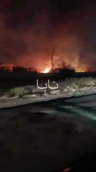 Fires in the city of Behbahan in Khuzestan province, southern Iran as result of U.S. strikes 