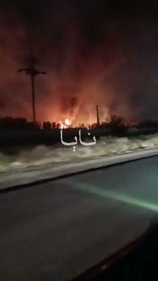 Fires in the city of Behbahan in Khuzestan province, southern Iran as result of U.S. strikes 