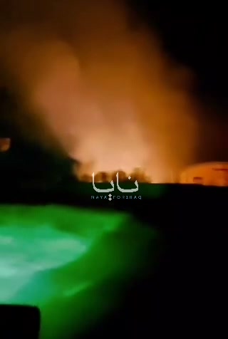Fires in the city of Behbahan in Khuzestan province, southern Iran as result of U.S. strikes 