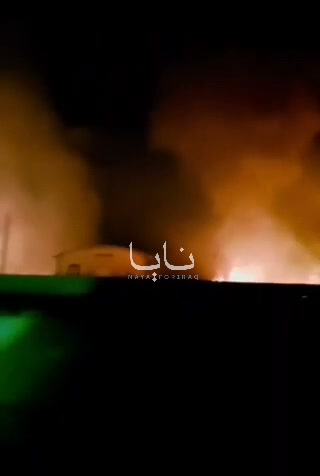 Fires in the city of Behbahan in Khuzestan province, southern Iran as result of U.S. strikes 