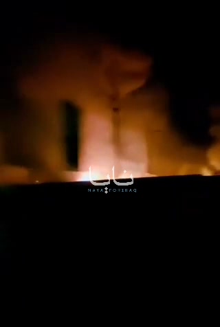 Fires in the city of Behbahan in Khuzestan province, southern Iran as result of U.S. strikes 