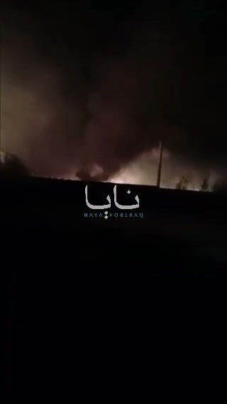 Fires in the city of Behbahan in Khuzestan province, southern Iran as result of U.S. strikes 
