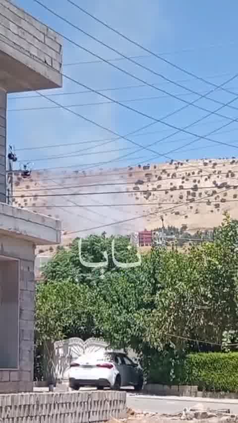 Scenes from the bombing that targeted the headquarters of the Iranian Kurdish opposition in the Qada'a of Koya, within the Erbil Governorate.