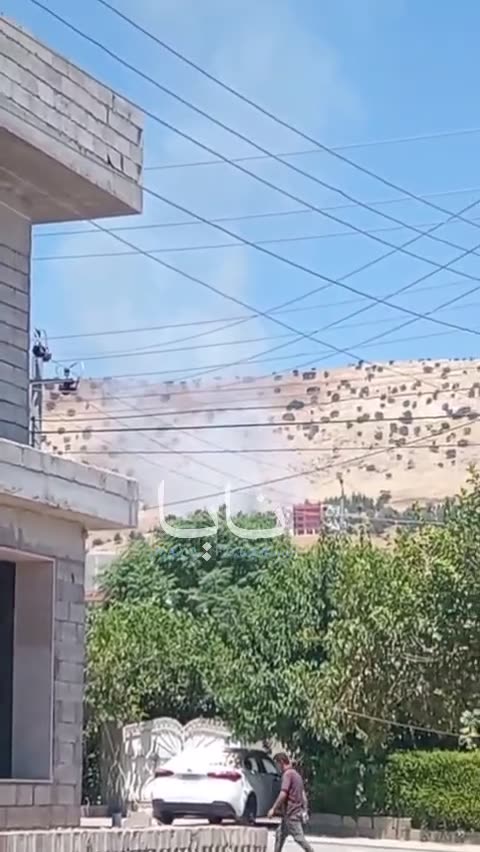 Scenes from the bombing that targeted the headquarters of the Iranian Kurdish opposition in the Qada'a of Koya, within the Erbil Governorate.