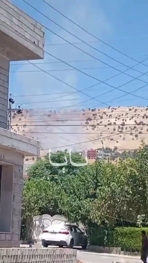 Scenes from the bombing that targeted the headquarters of the Iranian Kurdish opposition in the Qada'a of Koya, within the Erbil Governorate.