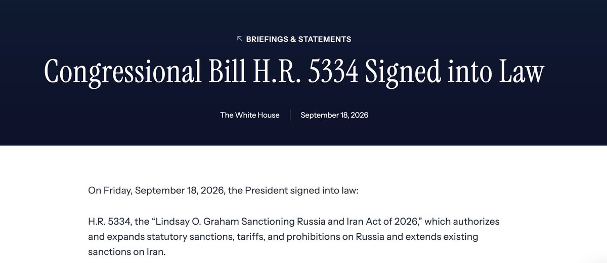 Trump signs Russia sanctions bill into law