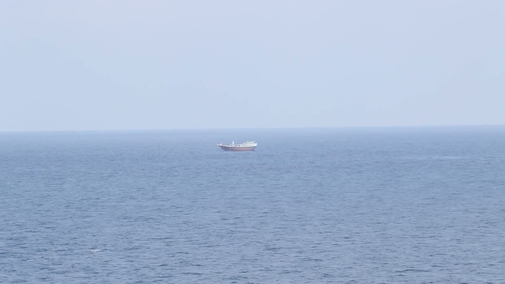 A U.S. military official says American forces destroyed a dhow used by Iranian spotters to identify ships, including U.S. warships, for IRGC targeting last week. Crew members were ordered off before the strike